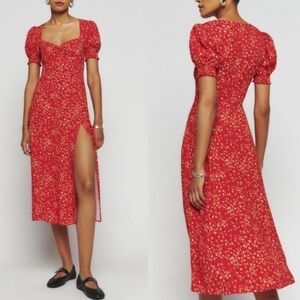 🌸 Reformation Lacey dress in baila red